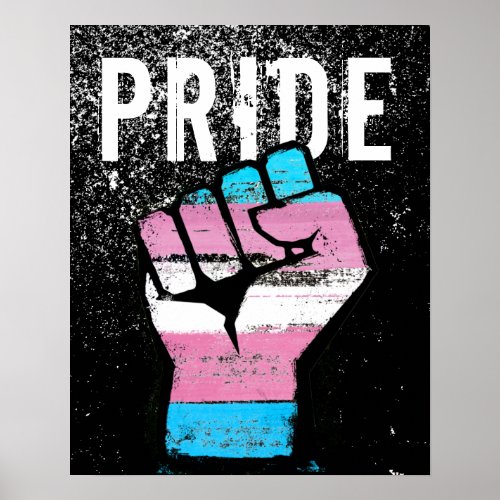 Trans Pride Fist Poster