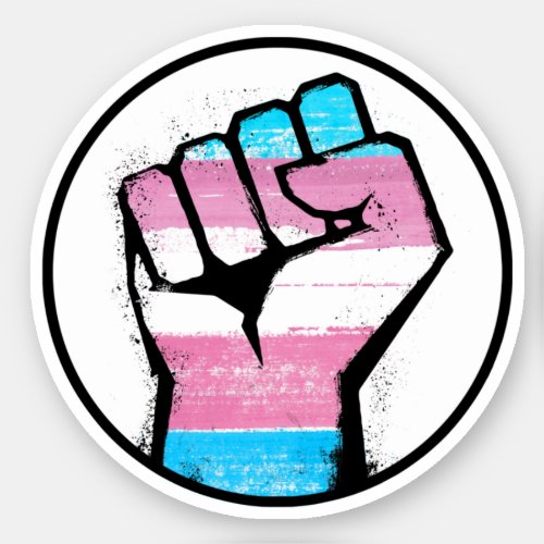 Trans Pride Fist Sticker