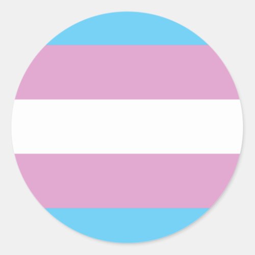 Trans Pride Flag _ 2 Classic Round Sticker