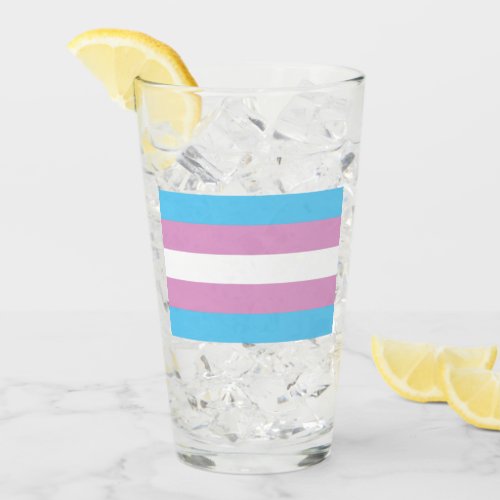 Trans Pride Flag _ 2 Glass