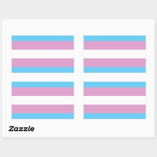 Trans Pride Flag _ 2 Rectangular Sticker