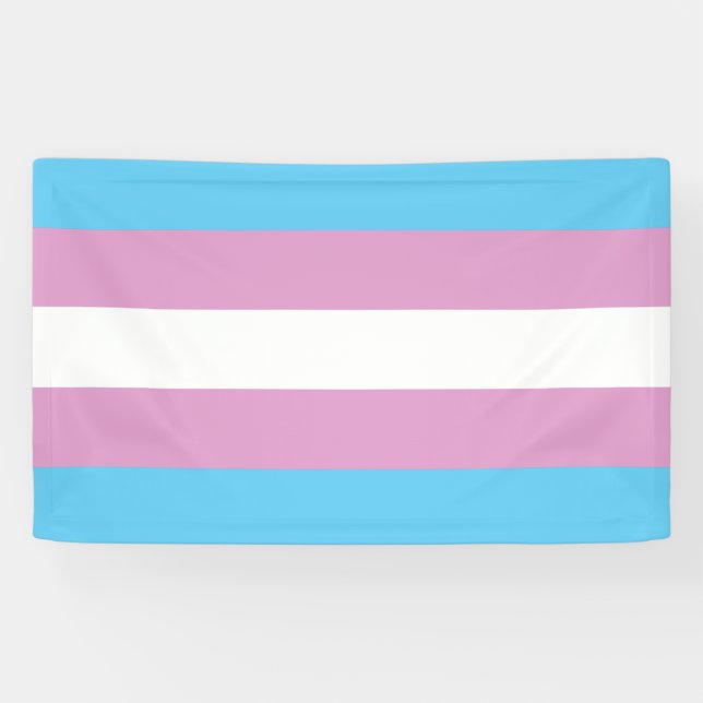 Trans Pride Flag Banner (Horizontal)