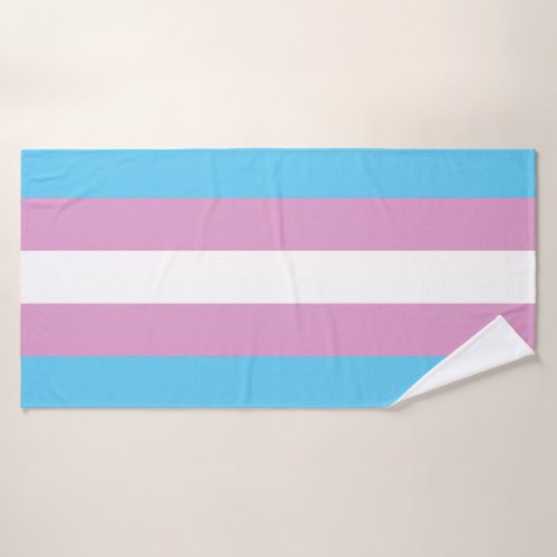 Trans Pride Flag Bath Towel