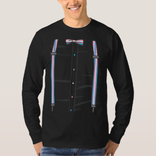 Trans Pride Flag Bow Tie Suspenders Lgbtq Transgen T-Shirt