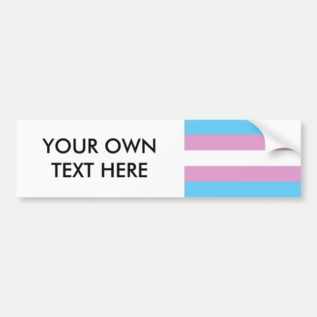 Trans Pride Flag Bumper Sticker (Front)