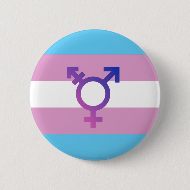 Trans Pride Flag Button (Front)
