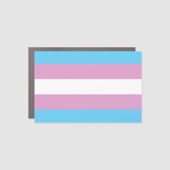 Trans Pride Flag Car Magnet (Front)