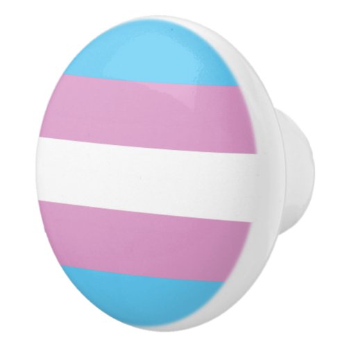 Trans Pride Flag Ceramic Knob