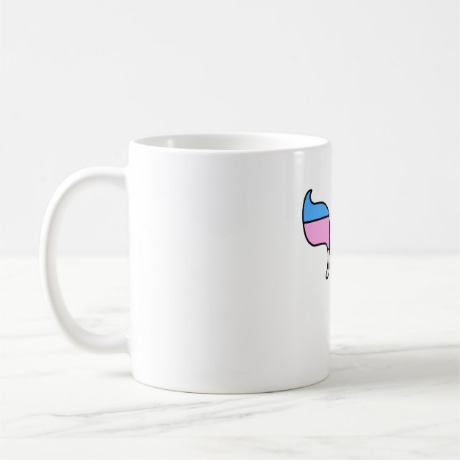 Trans Pride Flag Chai Coffee Mug (Left)