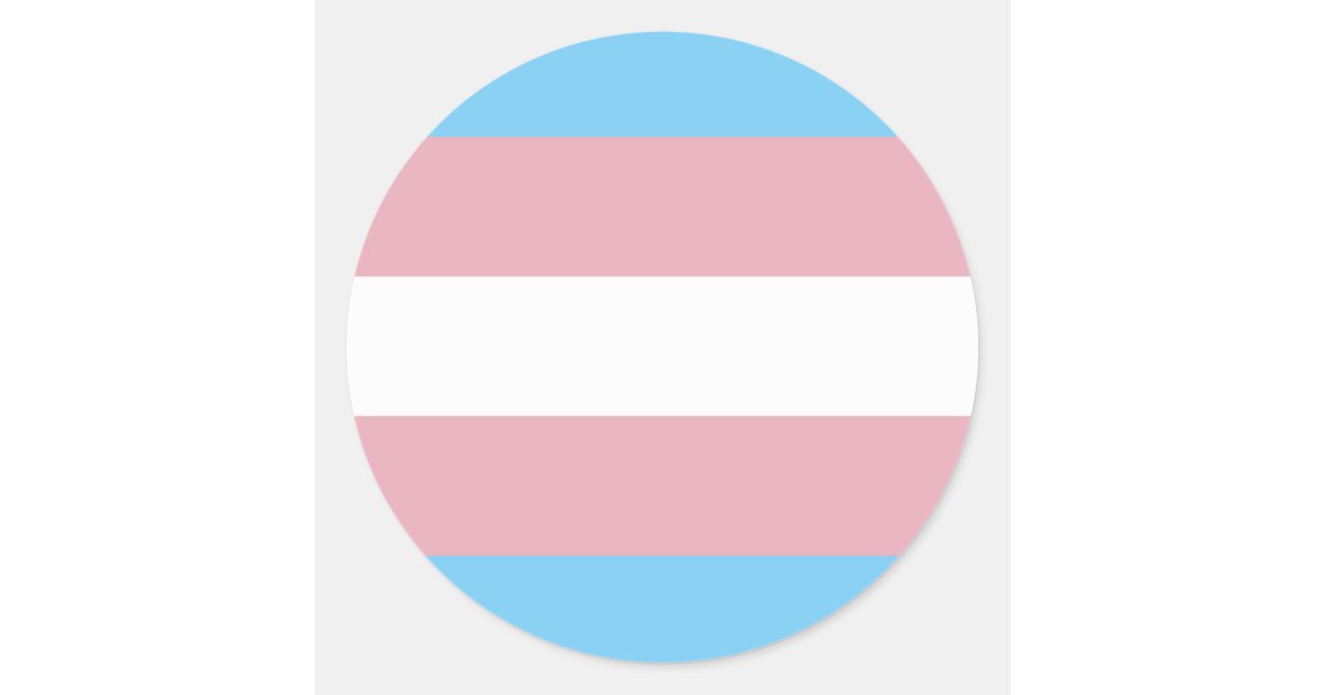 Trans Pride Flag Classic Round Sticker | Zazzle