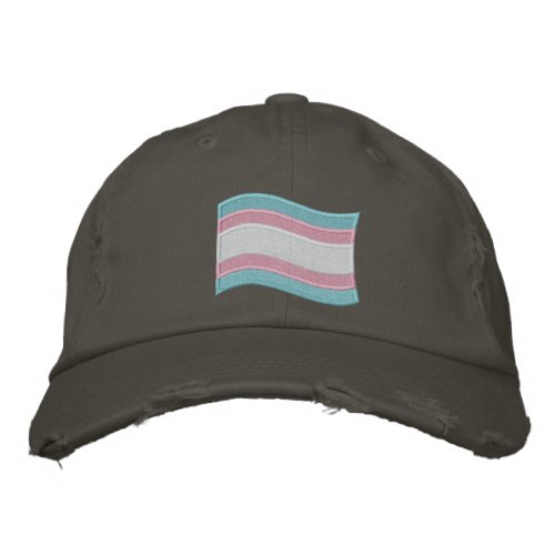 Trans Pride Flag Embroidered Baseball Cap