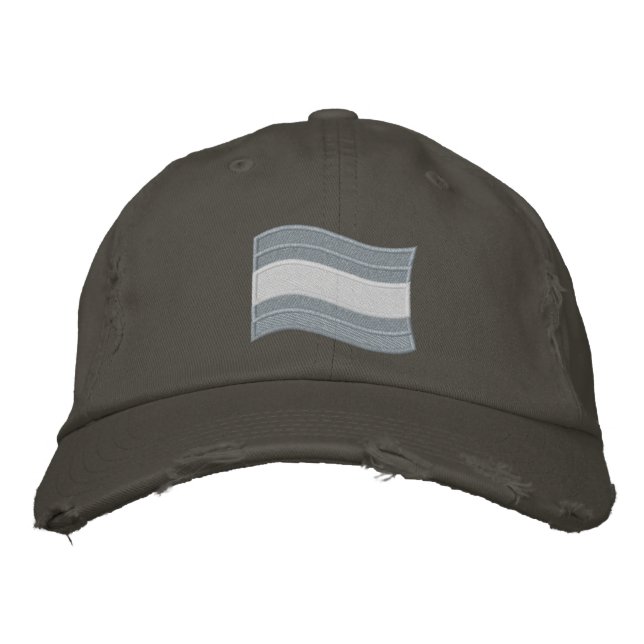 Trans Pride Flag Embroidered Baseball Cap (Front)
