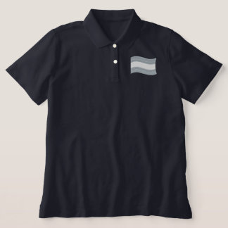 Trans Pride Flag Embroidered Polo Shirt
