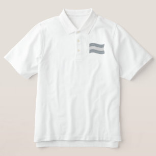 Trans Pride Flag Embroidered Polo Shirt