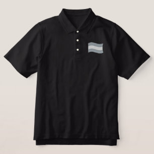 Trans Pride Flag Embroidered Polo Shirt
