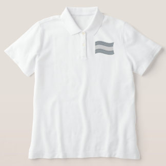 Trans Pride Flag Embroidered Polo Shirt