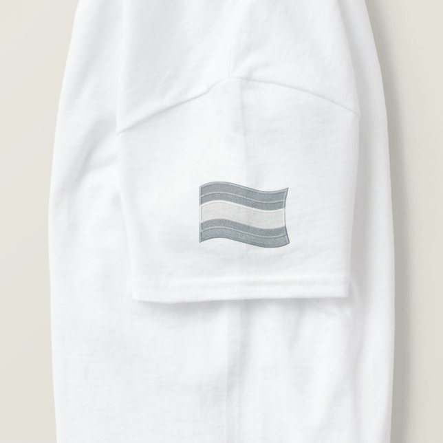 Trans Pride Flag Embroidered Shirt (Design Right)