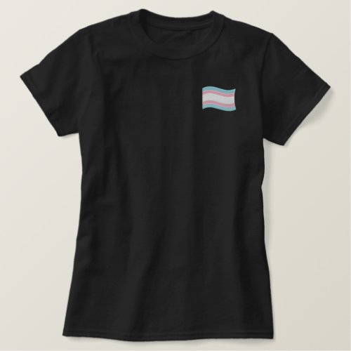 Trans Pride Flag Embroidered Shirt
