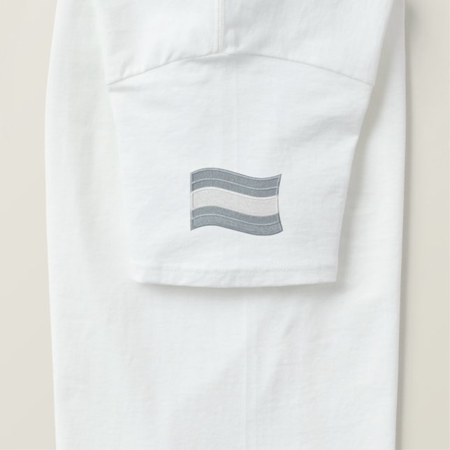 Trans Pride Flag Embroidered T-Shirt (Design Right)