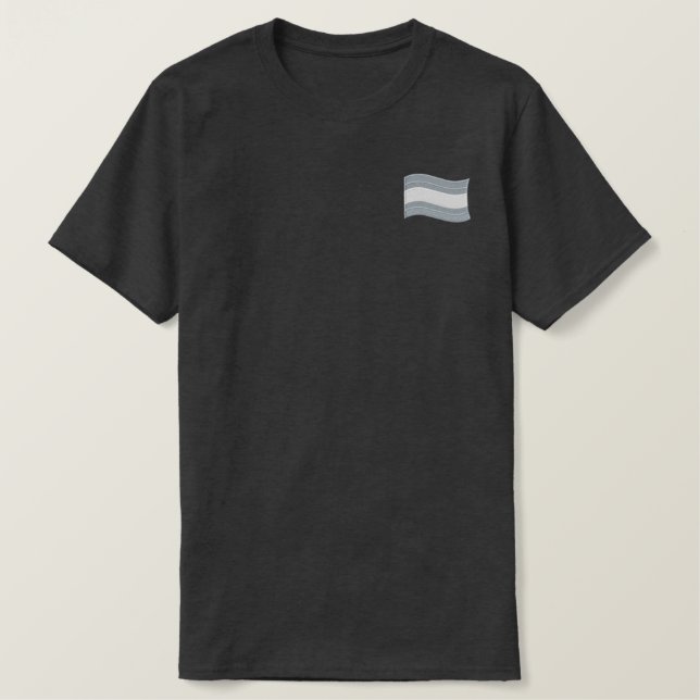 Trans Pride Flag Embroidered T-Shirt (Design Front)