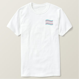 Trans Pride Flag Embroidered T-Shirt