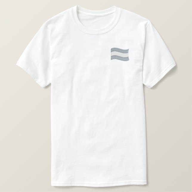 Trans Pride Flag Embroidered T-Shirt (Design Front)