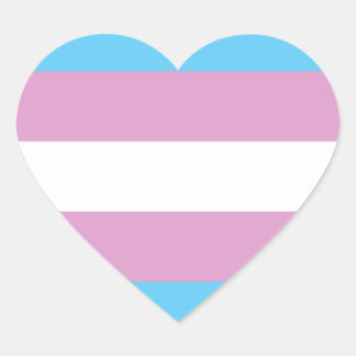 Trans Pride Flag Heart Sticker