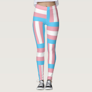 Trans Pride Flag Inspired Leggings