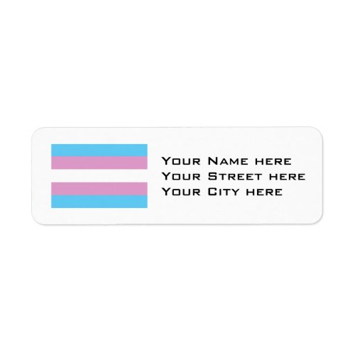 Trans Pride Flag Label