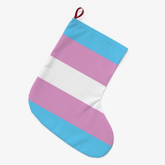 Trans Pride Flag Large Christmas Stocking | Zazzle.com