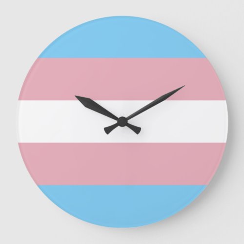 Trans Pride Flag Large Clock