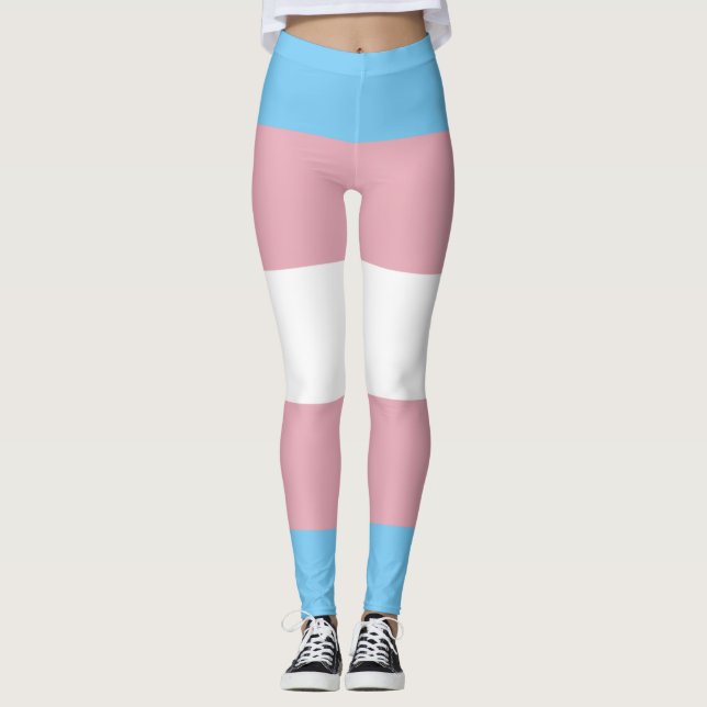 Trans Pride Flag Leggings (Front)