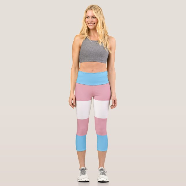 Trans Pride Flag Leggings (Front)