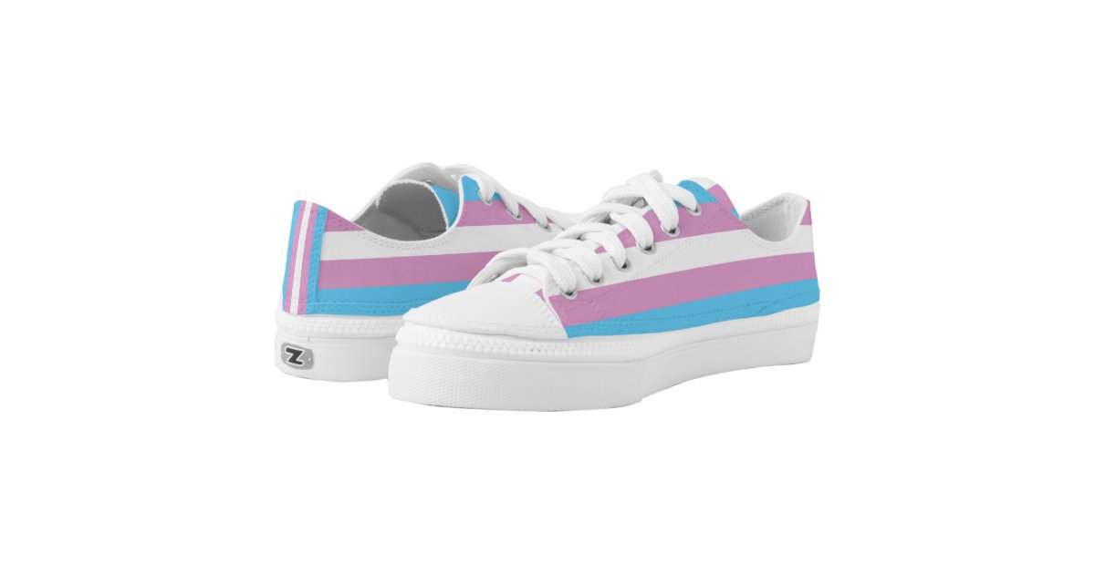 Trans Pride Flag Low-Top Sneakers | Zazzle.com