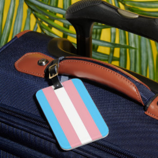 Trans Pride Flag Luggage Tag