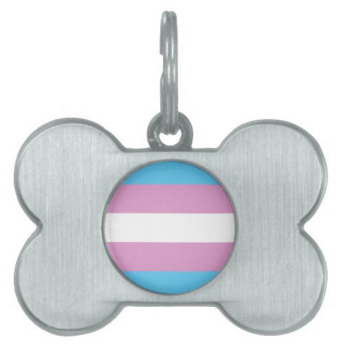 Trans Pride Flag Pet ID Tag