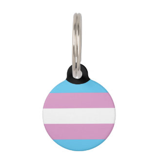 Trans Pride Flag Pet ID Tag