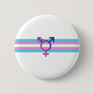 Trans Pride Flag Pinback Button