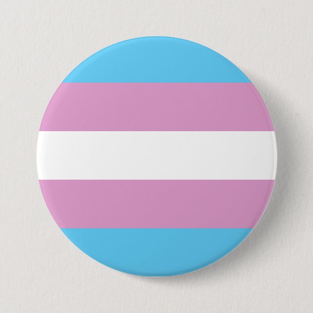 Trans Pride Flag Pinback Button (Front)