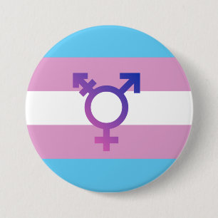Trans Pride Flag Pinback Button