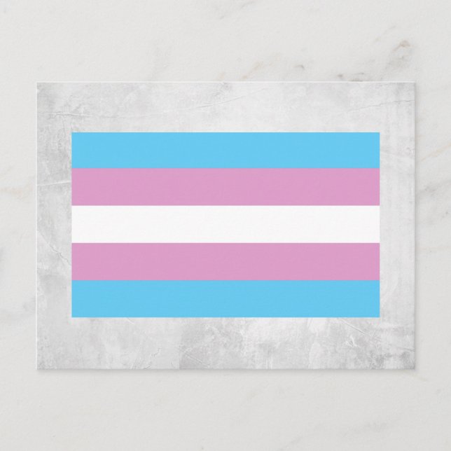 Trans Pride Flag Postcard (Front)
