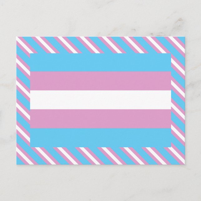 Trans Pride Flag Postcard (Front)