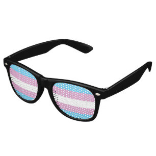 Trans Pride Flag Retro Sunglasses