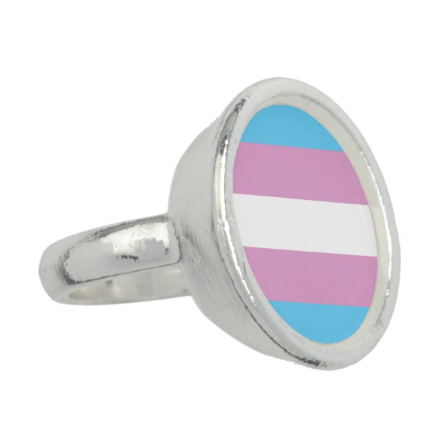 Trans Pride Flag Ring (Side)