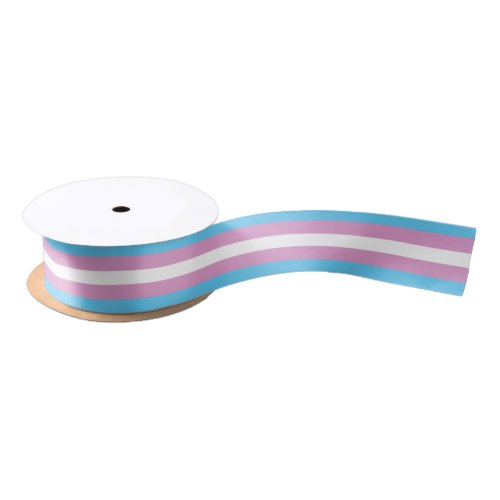 Trans Pride Flag Satin Ribbon