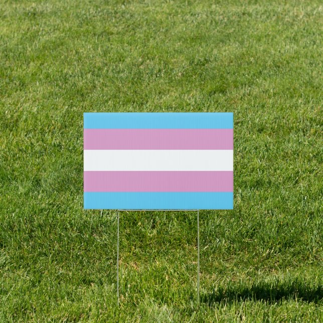Trans Pride Flag Sign (Insitu)