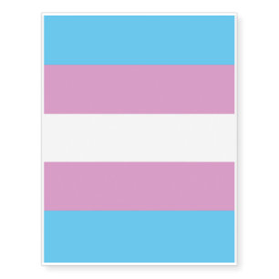 Trans Pride Flag Temporary Tattoos