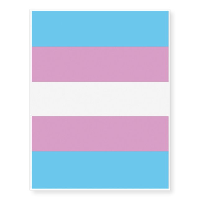 Trans Pride Flag Temporary Tattoos (Front)