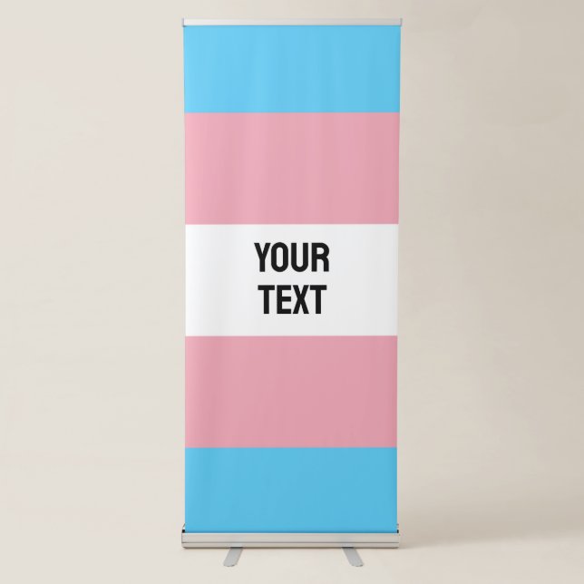 Trans Pride Flag Transgender Wedding Welcome  Retractable Banner (Front)