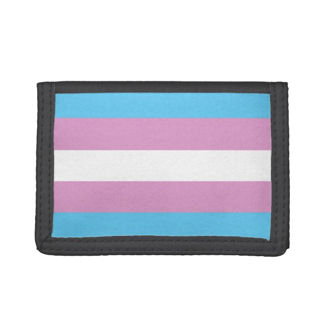 Trans Pride Flag Tri-fold Wallet (Front)